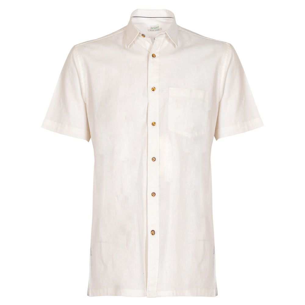 Men's Pure Linen Bushirt (LIN-1128|CLR/HSP)