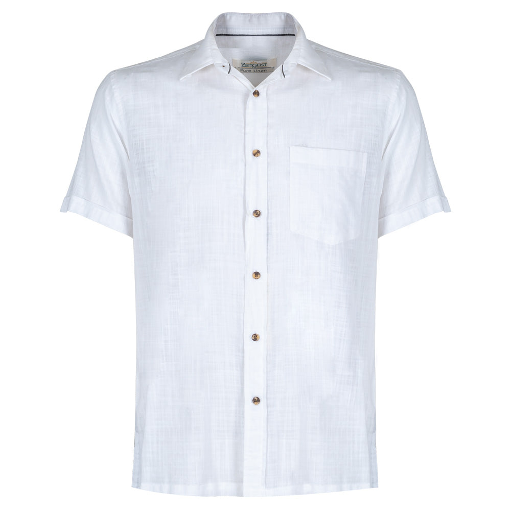 Men's Pure Linen Bushirt (LIN-1164|CLR/HSP|FOLA)