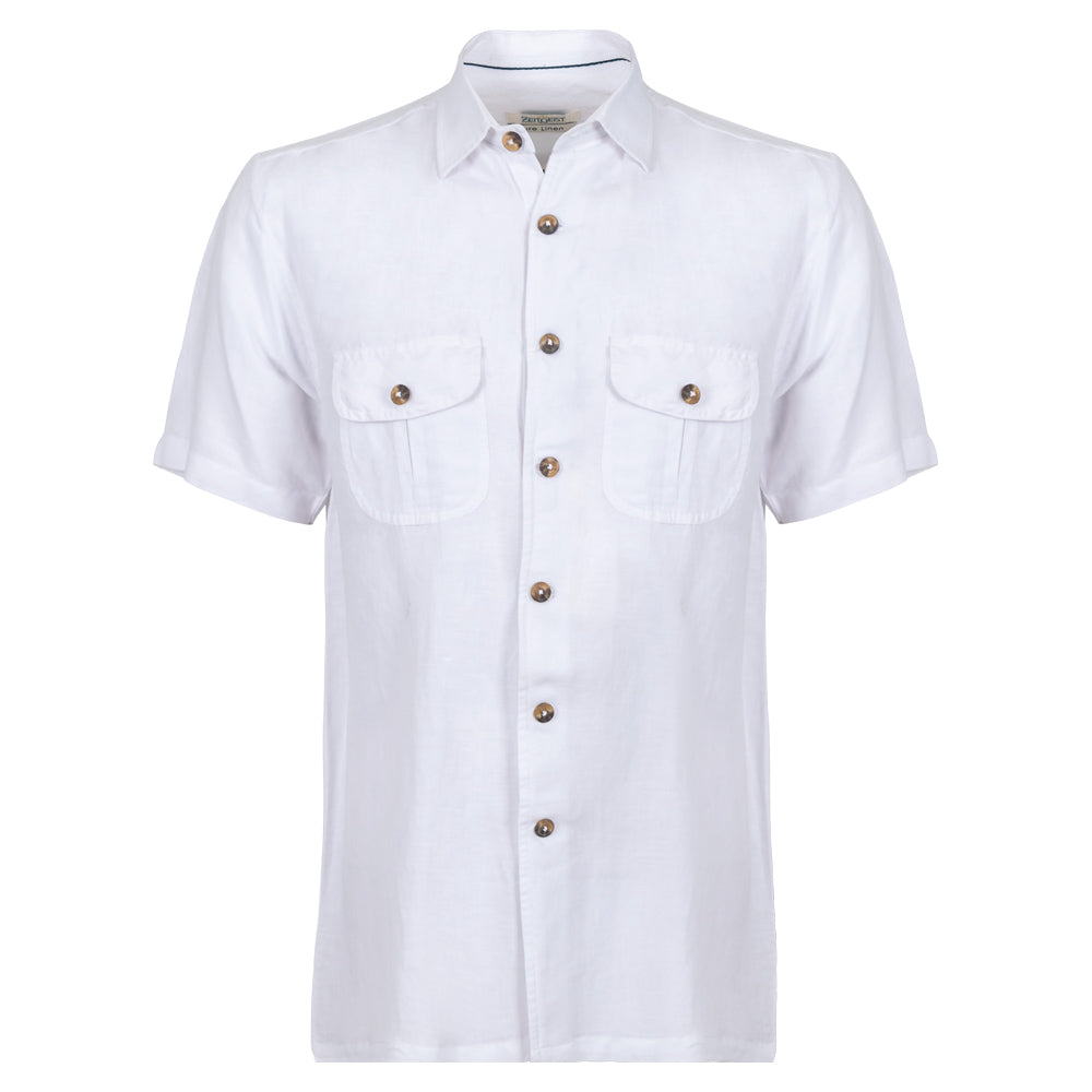 Men's Pure Linen Bushirt (LIN-1173|CLR/HSP)