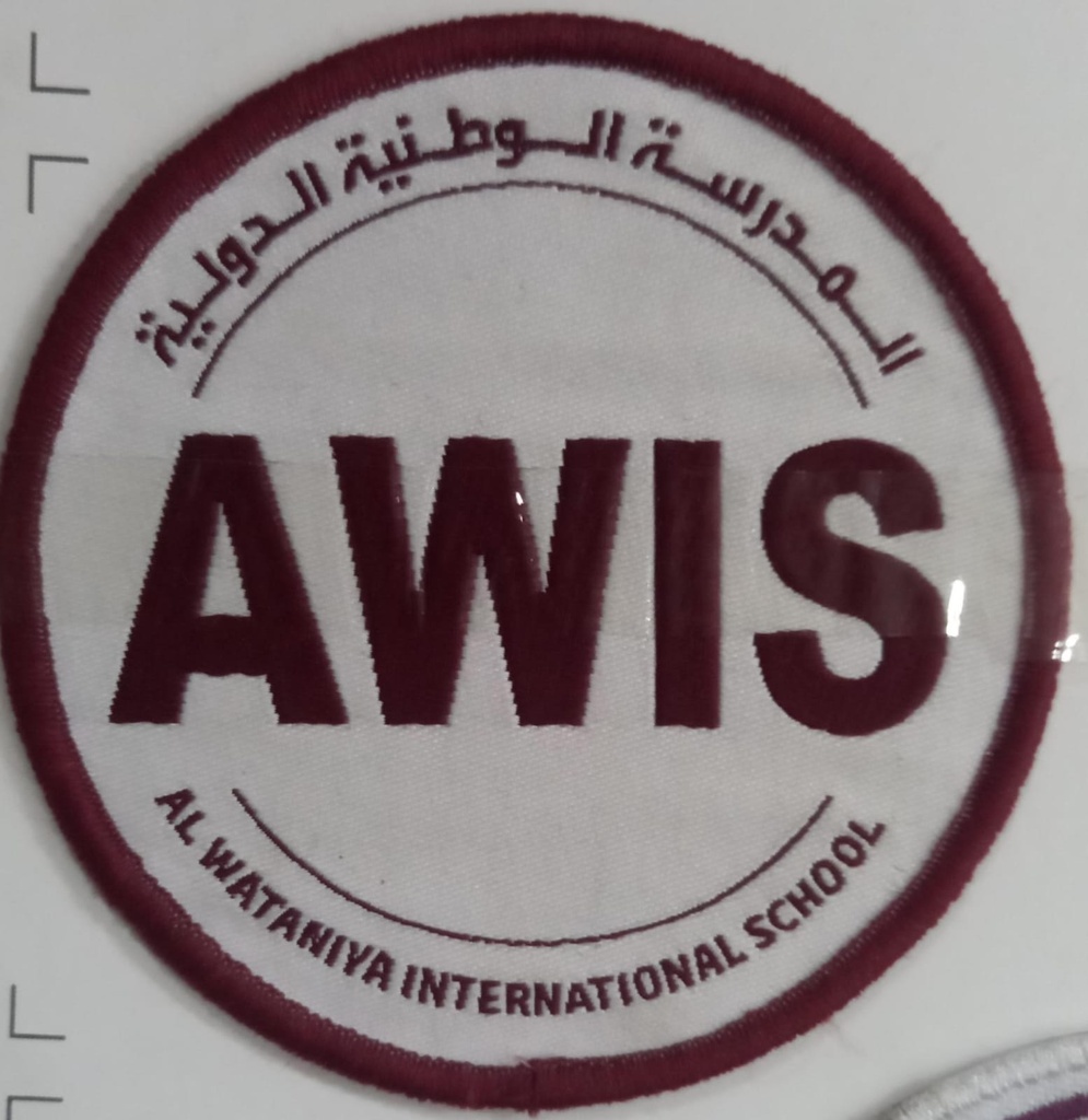 AWIS Logo Badge Embroidery RED-DRK 3.0|1141