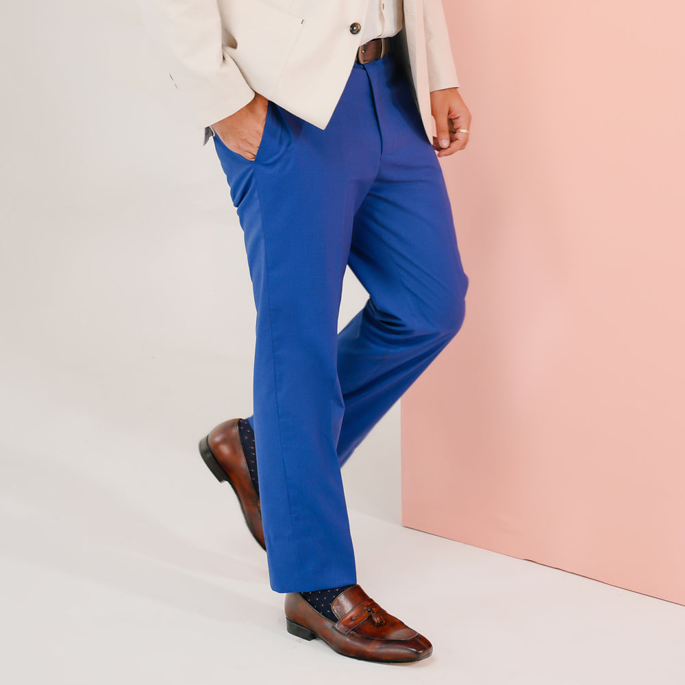 Men's Wool Rich Blend Trousers (STR-49|PTL)        