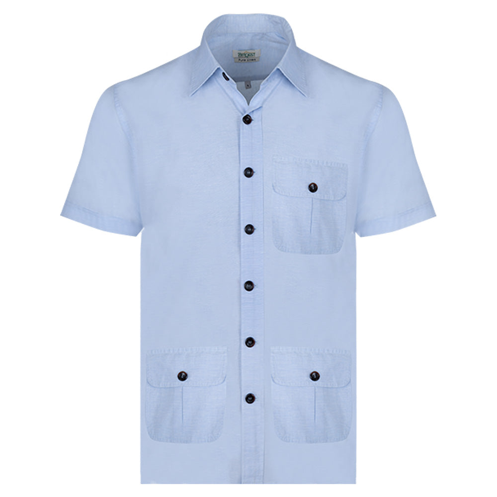 Men's Pure Linen  Bush Coat (LIN-1342|CLR/HSP)