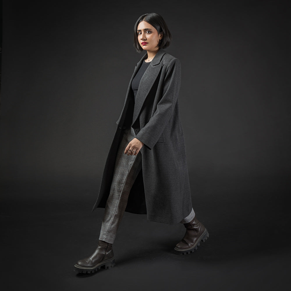 Women's Microfiber Over Coat (KNT-68|1662)       