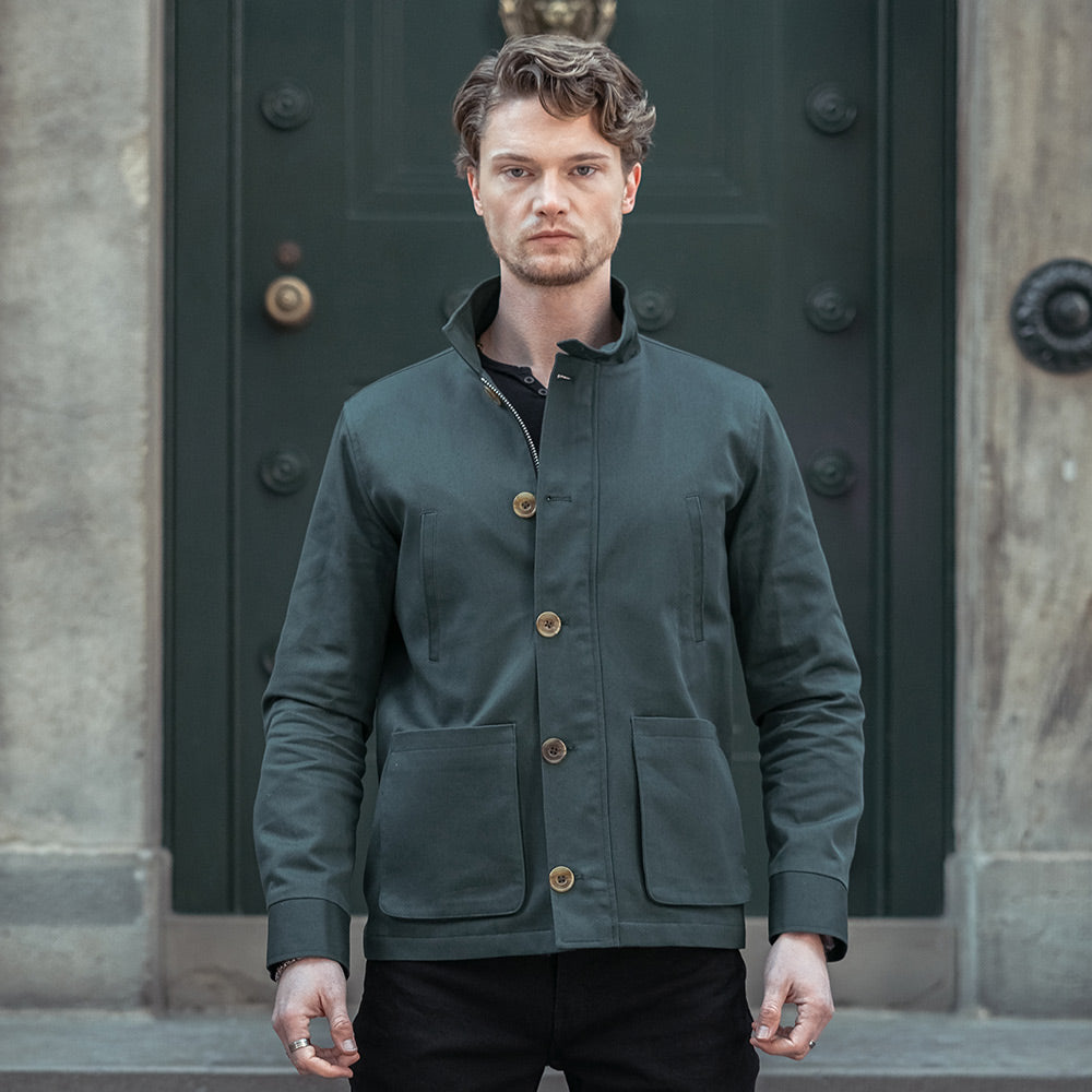 Men's Pure Cotton Zipper Jacket (CTN-771|DRL)       