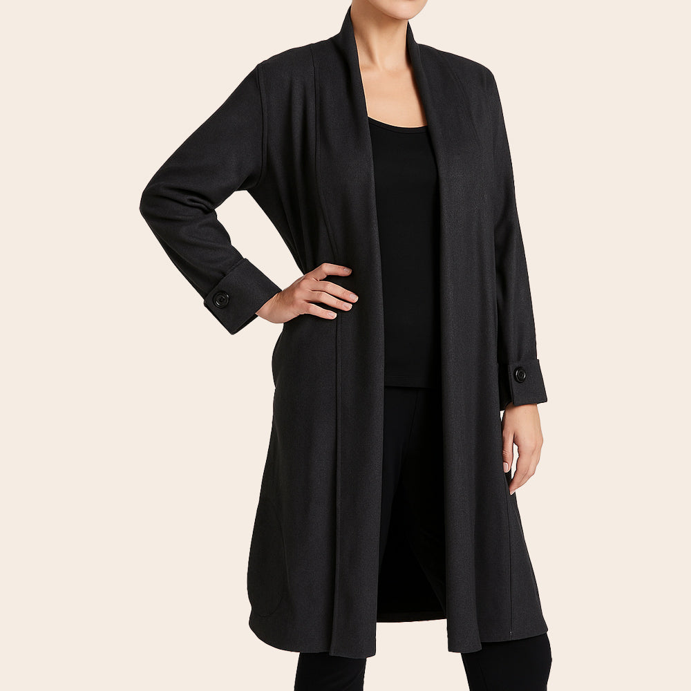 Women's Microfiber Over Coat (KNA-3|1535)       