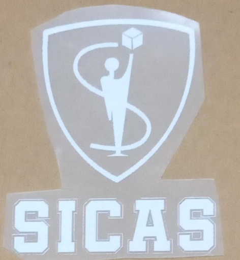 SICAS Logo Badge Heat Sticker WHT|1134